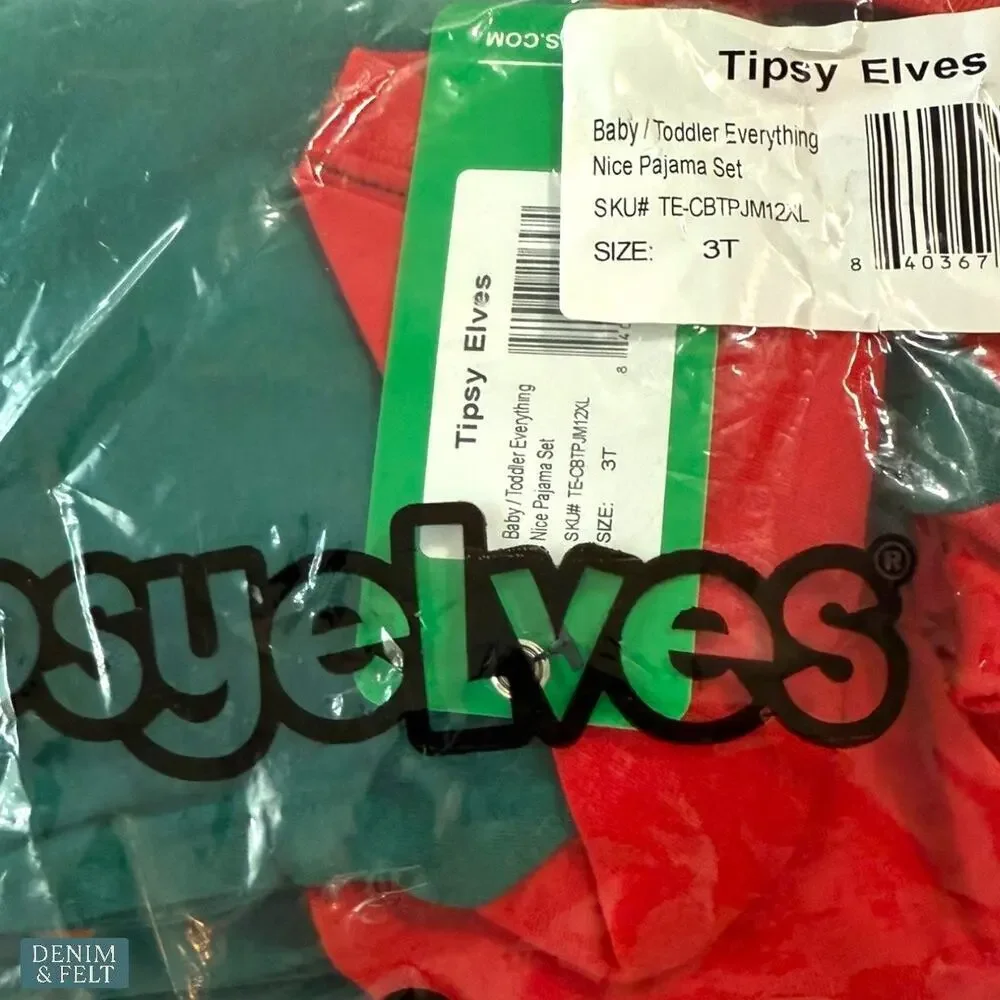 Tipsy Elves‎ Everything Nice Gingerbread Pajama Set Holiday Christmas Sleepwear